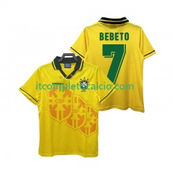 Maglia Brasile BEBETO 7 Retro Divisa Home 1994 Manica Corta ,Uomo