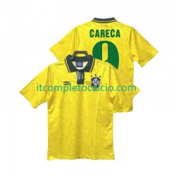 Maglia Brasile CARECA 9 1991 1993 Retro Divisa Home Manica Corta ,Uomo