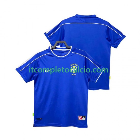 Maglia Brasile Retro Divisa Away 1998 Manica Corta ,Uomo