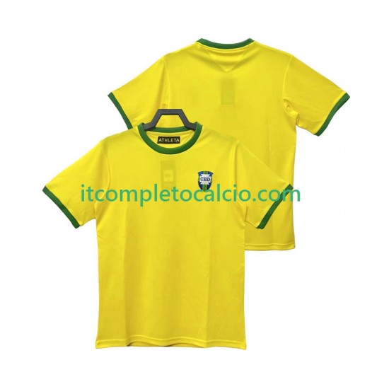 Maglia Brasile 1970 Retro Divisa Home Manica Corta ,Uomo