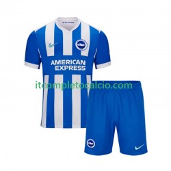 Maglia Brighton Hove Albion Divisa Home 2025-2026 Manica Corta ,Bambino