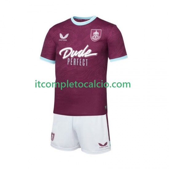 Maglia Burnley Divisa Home 2025-2026 Manica Corta ,Bambino