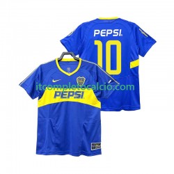 Maglia CA Boca Juniors PEPSI 10 2003 Retro Divisa Home 2004 Manica Corta ,Uomo