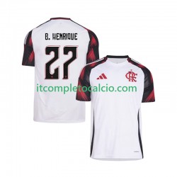 Maglia CR Flamengo Bruno Henrique 27 Divisa Away 2025-2026 Manica Corta ,Uomo