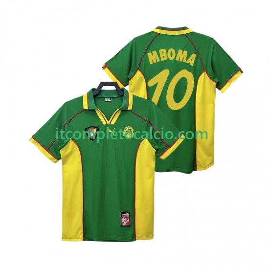 Maglia Camerun MBOBA 10 Retro Divisa Home 1998 Manica Corta ,Uomo
