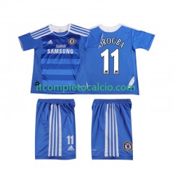 Maglia Chelsea DROGBA 11 2012 Retro Divisa Home 2011 Manica Corta ,Bambino