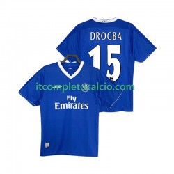 Maglia Chelsea DROGBA 15 2003 2005 Retro Divisa Home Manica Corta ,Uomo