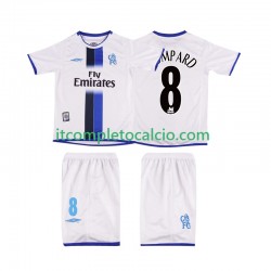 Maglia Chelsea LOMPARD 8 2003 Retro Divisa Away 2004 Manica Corta ,Bambino