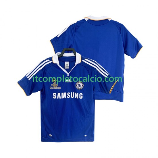 Maglia Chelsea 2007 Retro Divisa Home 2008 Manica Corta ,Uomo