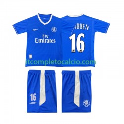 Maglia Chelsea Robben 16 2003 2005 Retro Divisa Home Manica Corta ,Bambino