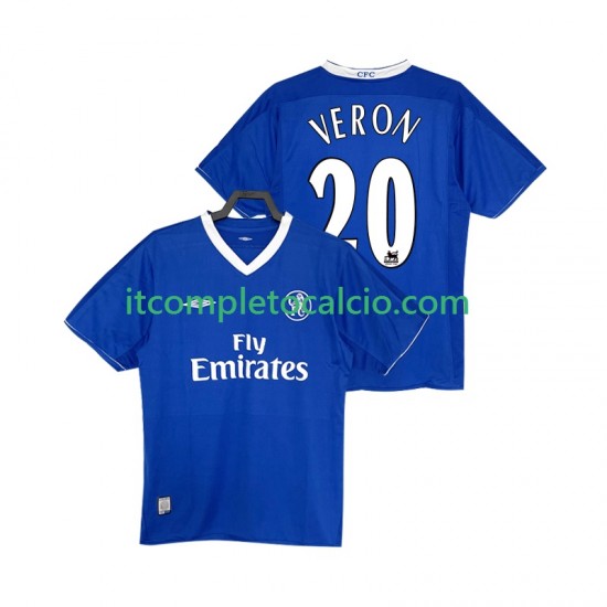 Maglia Chelsea VERON 20 2003 2005 Retro Divisa Home Manica Corta ,Uomo