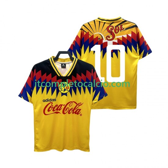 Maglia Club América 10 1995 Retro Divisa Home Manica Corta ,Uomo