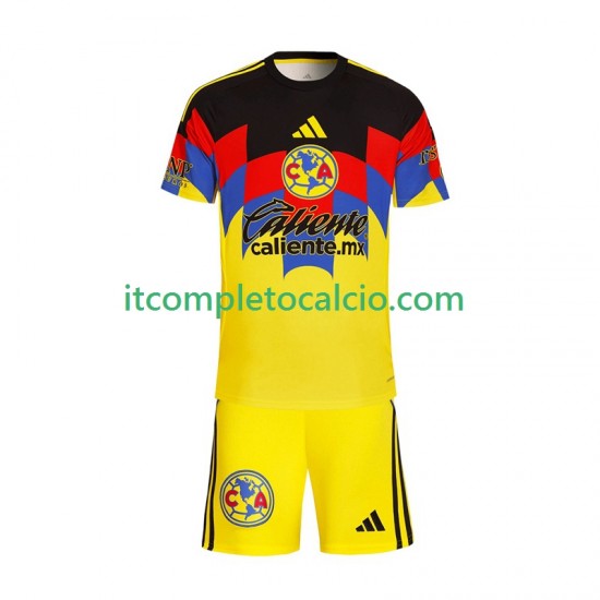 Maglia Club América Divisa Home 2025-2026 Manica Corta ,Bambino