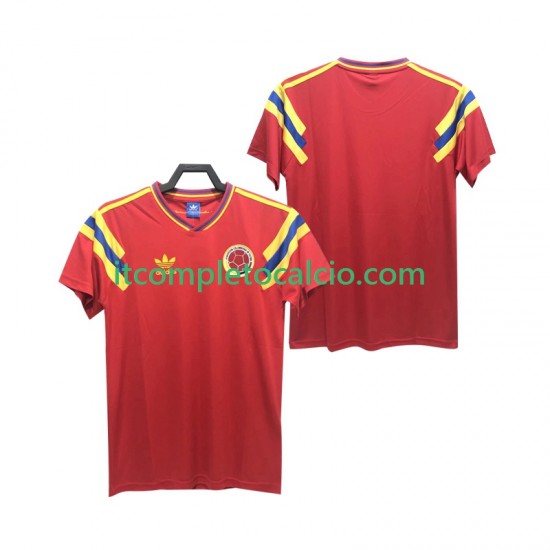Maglia Colombia 1990 Retro Divisa Away Manica Corta ,Uomo