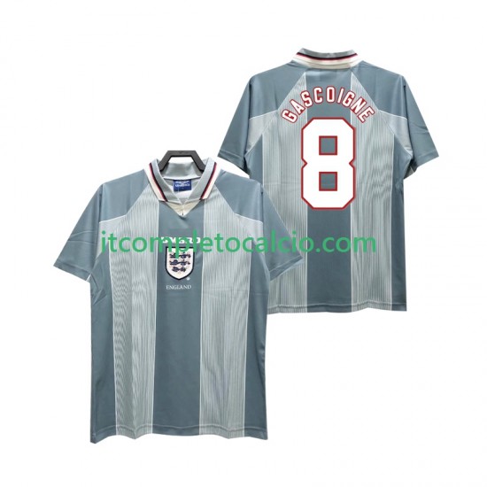 Maglia Inghilterra CASCOIGNE 8 1996 Retro Divisa Away Manica Corta ,Uomo