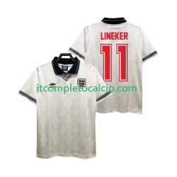 Maglia Inghilterra LINEKER 11 1990 Retro Divisa Home Manica Corta ,Uomo