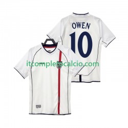 Maglia Inghilterra OWEN 10 Retro Divisa Home 2002 Manica Corta ,Uomo