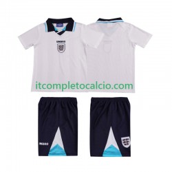 Maglia Inghilterra 1996 Retro Divisa Home Manica Corta ,Bambino
