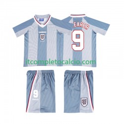 Maglia Inghilterra SHEARER 9 1996 Retro Divisa Away Manica Corta ,Bambino