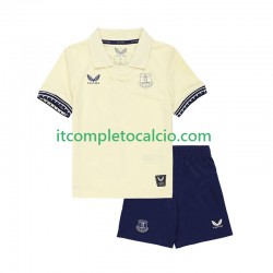 Maglia Everton Divisa Away 2025-2026 Manica Corta ,Bambino