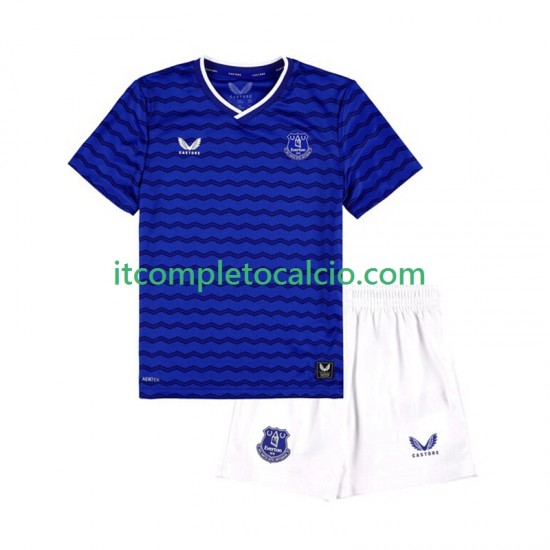 Maglia Everton Divisa Home 2025-2026 Manica Corta ,Bambino