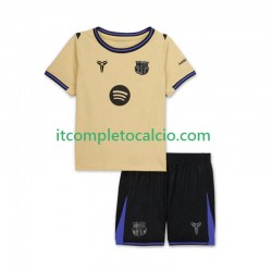 Maglia FC Barcelona Divisa Away 2025-2026 Manica Corta ,Bambino