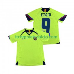 Maglia FC Barcelona ETOO 9 2005 Retro Divisa Away 2006 Manica Corta ,Uomo