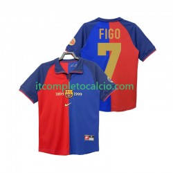 Maglia FC Barcelona FIGO 7 1990 2000 Retro Divisa Home Manica Corta ,Uomo