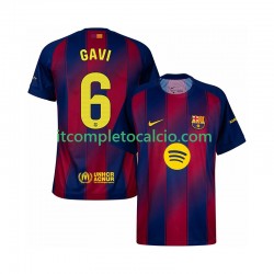 Maglia FC Barcelona Gavi 6 Divisa Home 2025-2026 Manica Corta ,Uomo