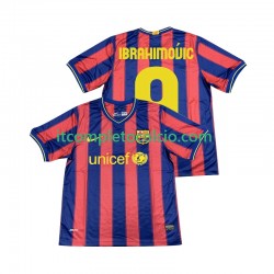 Maglia FC Barcelona Ibrahimovic 9 2009 Retro Divisa Home 2010 Manica Corta ,Uomo