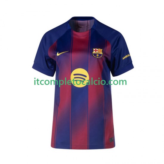 Maglia FC Barcelona Divisa Home 2025-2026 Manica Corta ,Donna