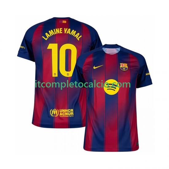 Maglia FC Barcelona Lamine Yamal 10 Divisa Home 2025-2026 Manica Corta ,Uomo