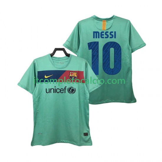 Maglia FC Barcelona Lionel Messi 10 Retro Divisa Away 2011 2010 Manica Corta ,Uomo