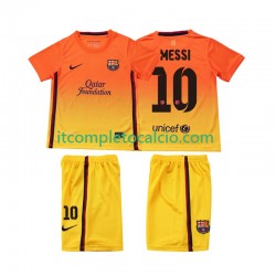 Maglia FC Barcelona Lionel Messi 10 2012 2013 Retro Divisa Away Manica Corta ,Bambino
