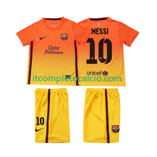 Maglia FC Barcelona Lionel Messi 10 2012 2013 Retro Divisa Away Manica Corta ,Bambino