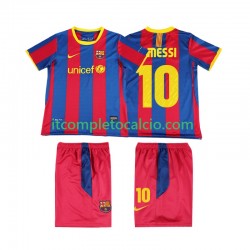 Maglia FC Barcelona Lionel Messi 10 Retro Divisa Home 2011 2010 Manica Corta ,Bambino