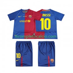 Maglia FC Barcelona Lionel Messi 10 Champions League 2009 Retro Divisa Home 2008 Manica Corta ,Bambino