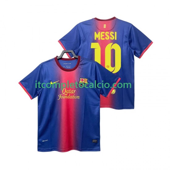 Maglia FC Barcelona Lionel Messi 10 2012 2013 Retro Divisa Home Manica Corta ,Uomo