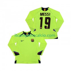 Maglia FC Barcelona Lionel Messi 19 2005 Retro Divisa Away 2006 Manica Lunga ,Uomo