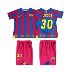 Maglia FC Barcelona Lionel Messi 30 Champions League 2005 Retro Divisa Home 2006 Manica Corta ,Bambino
