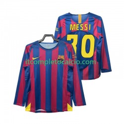 Maglia FC Barcelona Lionel Messi 30 Champions League 2005 Retro Divisa Home 2006 Manica Lunga ,Uomo