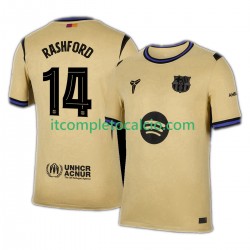 Maglia FC Barcelona Marcus Rashford 14 UCL Divisa Away 2025-2026 Manica Corta ,Uomo