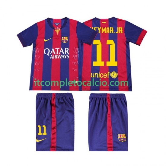 Maglia FC Barcelona Neymar JR 11 2014 2015 Retro Divisa Home Manica Corta ,Bambino