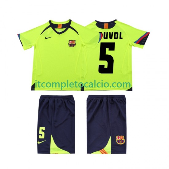 Maglia FC Barcelona PUVDL 5 2005 Retro Divisa Away 2006 Manica Corta ,Bambino