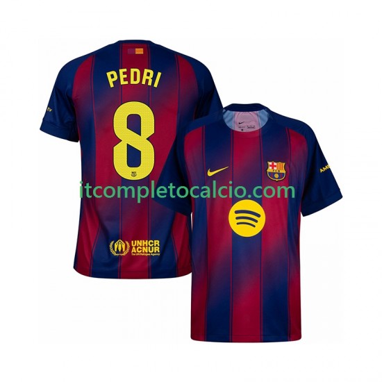 Maglia FC Barcelona Pedri 8 Divisa Home 2025-2026 Manica Corta ,Uomo
