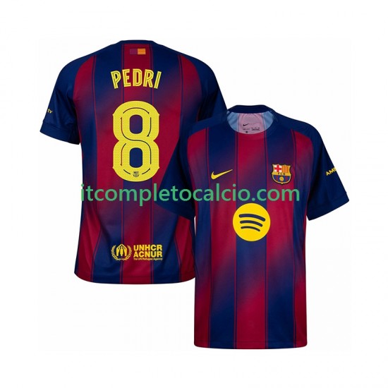 Maglia FC Barcelona Pedri 8 Champions League Divisa Home 2025-2026 Manica Corta ,Uomo