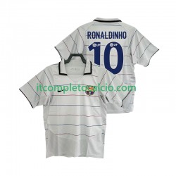 Maglia FC Barcelona RONALDINHO 10 2003 Retro Divisa Away 2004 Manica Corta ,Uomo
