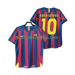 Maglia FC Barcelona RONALDINHO 10 2005 Retro Divisa Home 2006 Manica Corta ,Uomo
