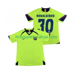 Maglia FC Barcelona RONALDINHO 30 2005 Retro Divisa Away 2006 Manica Corta ,Uomo