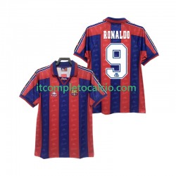 Maglia FC Barcelona RONALDO 9 1996 1997 Retro Divisa Home Manica Corta ,Uomo